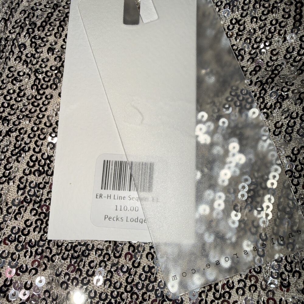 Endless Rose Sequin Shift Dress Flutter Sleeve Size XS NWT $100 Silver - Picture 8 of 10
